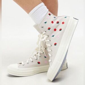 Converse Chuck 70 Embroidered Floral HighTop Sneakers (6)